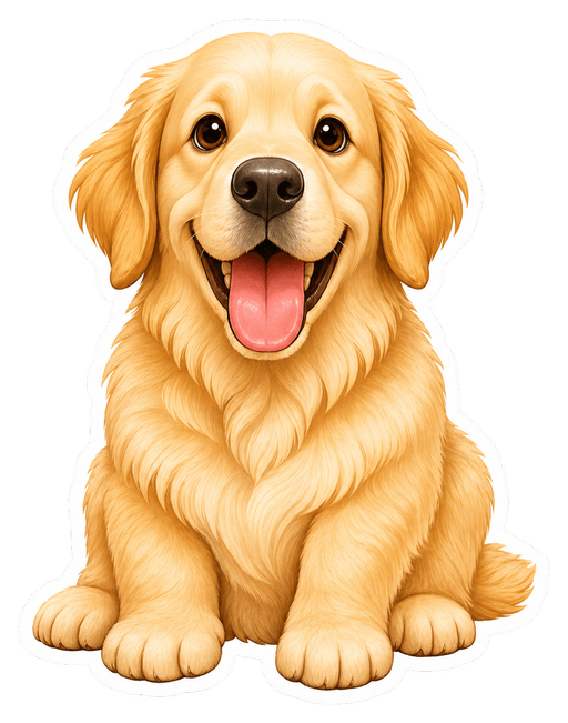 Golden retriever sticker