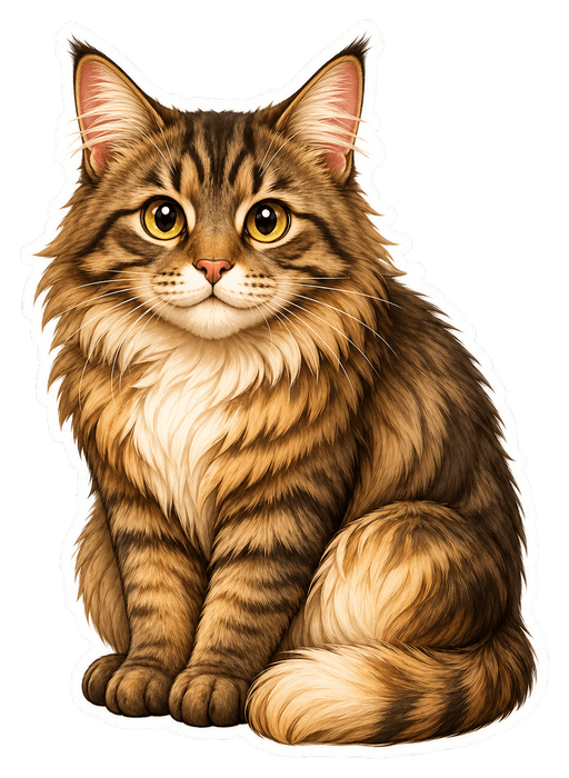 Maine coon cat sticker