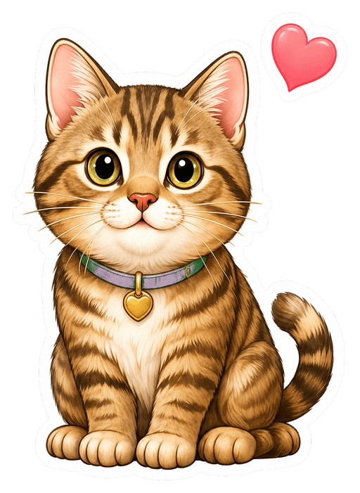 Tabby cat sticker